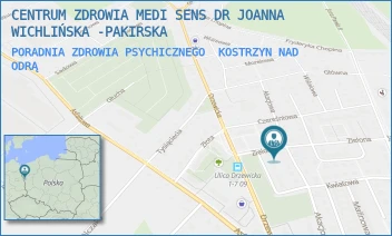PORADNIA ZDROWIA PSYCHICZNEGO - CENTRUM ZDROWIA MEDI SENS DR JOANNA WICHLIŃSKA -PAKIRSKA - UL. ZIELONA 2,  KOSTRZYN NAD ODRĄ