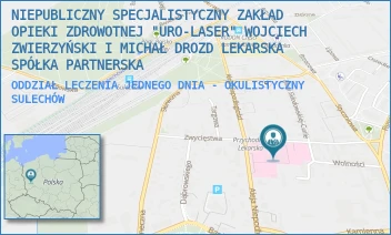 ODDZIAŁ LECZENIA JEDNEGO DNIA - OKULISTYCZNY - NIEPUBLICZNY SPECJALISTYCZNY ZAKŁAD OPIEKI ZDROWOTNEJ "URO-LASER" WOJCIECH ZWIERZYŃSKI I MICHAŁ DROZD LEKARSKA SPÓŁKA PARTNERSKA - UL. ZWYCIĘSTWA 1,  SULECHÓW