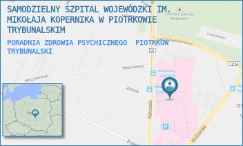 PORADNIA ZDROWIA PSYCHICZNEGO - SAMODZIELNY SZPITAL WOJEWÓDZKI IM. MIKOŁAJA KOPERNIKA W PIOTRKOWIE TRYBUNALSKIM - UL. RAKOWSKA 15,  PIOTRKÓW TRYBUNALSKI