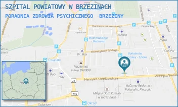 PORADNIA ZDROWIA PSYCHICZNEGO - SZPITAL POWIATOWY W BRZEZINACH - UL. BOHATERÓW WARSZAWY 2,  BRZEZINY