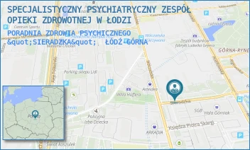 PORADNIA ZDROWIA PSYCHICZNEGO "SIERADZKA" - SPECJALISTYCZNY PSYCHIATRYCZNY ZESPÓŁ OPIEKI ZDROWOTNEJ W ŁODZI - SIERADZKA  11,  ŁÓDŹ-GÓRNA