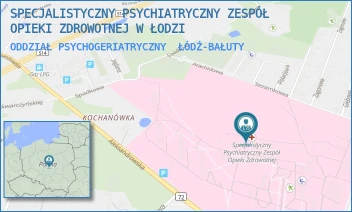 ODDZIAŁ PSYCHOGERIATRYCZNY - SPECJALISTYCZNY PSYCHIATRYCZNY ZESPÓŁ OPIEKI ZDROWOTNEJ W ŁODZI - UL. ALEKSANDROWSKA 159,  ŁÓDŹ-BAŁUTY