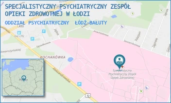 ODDZIAŁ PSYCHIATRYCZNY - SPECJALISTYCZNY PSYCHIATRYCZNY ZESPÓŁ OPIEKI ZDROWOTNEJ W ŁODZI - UL. ALEKSANDROWSKA 159,  ŁÓDŹ-BAŁUTY