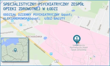 ODDZIAŁ DZIENNY PSYCHIATRYCZNY " ALEKSANDROWSKA" - SPECJALISTYCZNY PSYCHIATRYCZNY ZESPÓŁ OPIEKI ZDROWOTNEJ W ŁODZI - UL. ALEKSANDROWSKA 159,  ŁÓDŹ-BAŁUTY