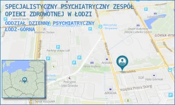 ODDZIAŁ DZIENNY PSYCHIATRYCZNY - SPECJALISTYCZNY PSYCHIATRYCZNY ZESPÓŁ OPIEKI ZDROWOTNEJ W ŁODZI - UL. SIERADZKA 11,  ŁÓDŹ-GÓRNA
