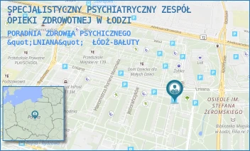 PORADNIA ZDROWIA PSYCHICZNEGO "LNIANA" - SPECJALISTYCZNY PSYCHIATRYCZNY ZESPÓŁ OPIEKI ZDROWOTNEJ W ŁODZI - UL. LNIANA -/2,  ŁÓDŹ-BAŁUTY