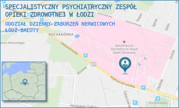 ODDZIAŁ DZIENNY ZABURZEŃ NERWICOWYCH - SPECJALISTYCZNY PSYCHIATRYCZNY ZESPÓŁ OPIEKI ZDROWOTNEJ W ŁODZI - UL. ALEKSANDROWSKA 159,  ŁÓDŹ-BAŁUTY