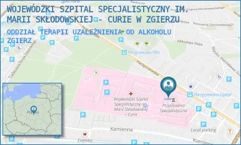 ODDZIAŁ TERAPII UZALEŻNIENIA OD ALKOHOLU - WOJEWÓDZKI SZPITAL SPECJALISTYCZNY IM. MARII SKŁODOWSKIEJ - CURIE W ZGIERZU - UL. PARZĘCZEWSKA 35,  ZGIERZ