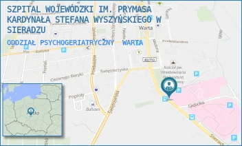 ODDZIAŁ PSYCHOGERIATRYCZNY - SZPITAL WOJEWÓDZKI IM. PRYMASA KARDYNAŁA STEFANA WYSZYŃSKIEGO W SIERADZU - UL. SIERADZKA 3,  WARTA