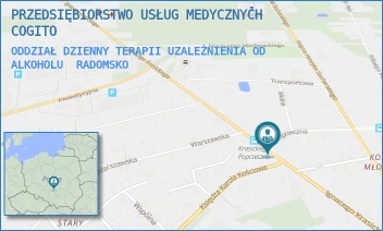 ODDZIAŁ DZIENNY TERAPII UZALEŻNIENIA OD ALKOHOLU - PRZEDSIĘBIORSTWO USŁUG MEDYCZNYCH COGITO - UL. IGNACEGO KRASICKIEGO 78,  RADOMSKO