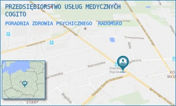 PORADNIA ZDROWIA PSYCHICZNEGO - PRZEDSIĘBIORSTWO USŁUG MEDYCZNYCH COGITO - UL. IGNACEGO KRASICKIEGO 78,  RADOMSKO