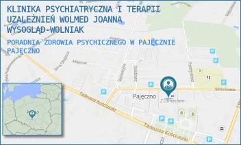 PORADNIA ZDROWIA PSYCHICZNEGO W PAJĘCZNIE - KLINIKA PSYCHIATRYCZNA I TERAPII UZALEŻNIEŃ WOLMED JOANNA WYSOGLĄD-WOLNIAK - WIŚNIOWA 26,  PAJĘCZNO