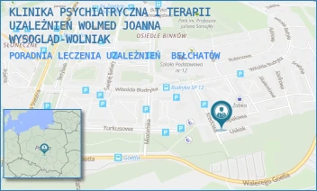PORADNIA LECZENIA UZALEŻNIEŃ - KLINIKA PSYCHIATRYCZNA I TERAPII UZALEŻNIEŃ WOLMED JOANNA WYSOGLĄD-WOLNIAK - OPALOWA  9,  BEŁCHATÓW