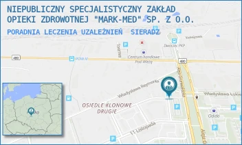 PORADNIA LECZENIA UZALEŻNIEŃ - NIEPUBLICZNY SPECJALISTYCZNY ZAKŁAD OPIEKI ZDROWOTNEJ "MARK-MED" SP. Z O.O. - UL. IGNACEGO PADEREWSKIEGO 1A,  SIERADZ