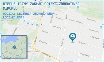 ODDZIAŁ LECZENIA JEDNEGO DNIA - NIEPUBLICZNY ZAKŁAD OPIEKI ZDROWOTNEJ MIKOMED - UL. PŁUGOWA 51/53,  ŁÓDŹ-POLESIE