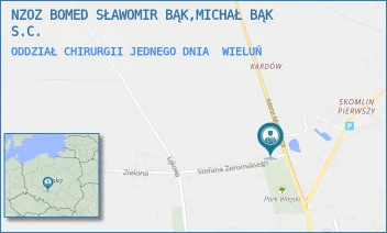 ODDZIAŁ CHIRURGII JEDNEGO DNIA - NZOZ BOMED SŁAWOMIR BĄK,MICHAŁ BĄK S.C. - UL. STEFANA ŻEROMSKIEGO 2,  WIELUŃ