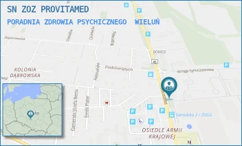 PORADNIA ZDROWIA PSYCHICZNEGO - SN ZOZ PROVITAMED - UL. SIERADZKA 56,  WIELUŃ