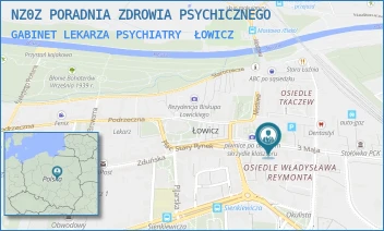 GABINET LEKARZA PSYCHIATRY - NZ0Z PORADNIA ZDROWIA PSYCHICZNEGO - UL. 3 MAJA 6,  ŁOWICZ