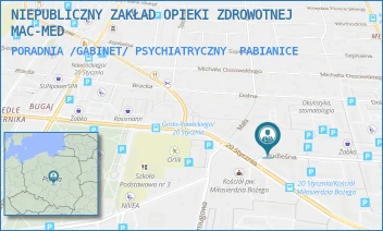 PORADNIA /GABINET/ PSYCHIATRYCZNY - NIEPUBLICZNY ZAKŁAD OPIEKI ZDROWOTNEJ MAC-MED - UL. PODLEŚNA 4/2,  PABIANICE