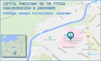 PORADNIA ZDROWIA PSYCHICZNEGO - SZPITAL POWIATOWY IM. DR TYTUSA CHAŁUBIŃSKIEGO W ZAKOPANEM - UL. KAMIENIEC 10, ZAKOPANE
