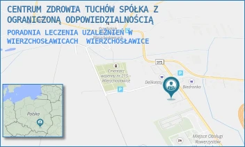PORADNIA LECZENIA UZALEŻNIEŃ W WIERZCHOSŁAWICACH - CENTRUM ZDROWIA TUCHÓW SPÓŁKA Z OGRANICZONĄ ODPOWIEDZIALNOŚCIĄ - WIERZCHOSŁAWICE 39B,  WIERZCHOSŁAWICE