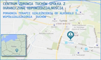 PORADNIA TERAPII UZALEŻNIENIA OD ALKOHOLU I WSPÓŁUZALEŻNIENIA - CENTRUM ZDROWIA TUCHÓW SPÓŁKA Z OGRANICZONĄ ODPOWIEDZIALNOŚCIĄ - UL. KOLEJOWA 8B,  TUCHÓW