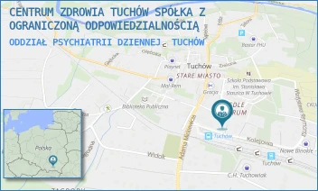 ODDZIAŁ PSYCHIATRII DZIENNEJ - CENTRUM ZDROWIA TUCHÓW SPÓŁKA Z OGRANICZONĄ ODPOWIEDZIALNOŚCIĄ - UL. KOLEJOWA 8B,  TUCHÓW