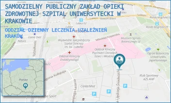 ODDZIAŁ DZIENNY LECZENIA UZALEŻNIEŃ - SAMODZIELNY PUBLICZNY ZAKŁAD OPIEKI ZDROWOTNEJ SZPITAL UNIWERSYTECKI W KRAKOWIE - UL. JANA I JĘDRZEJA ŚNIADECKICH 10,  KRAKÓW