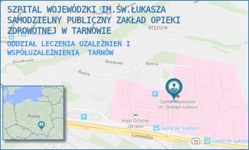ODDZIAŁ LECZENIA UZALEŻNIEŃ I WSPÓŁUZALEŻNIENIA - SZPITAL WOJEWÓDZKI IM.ŚW.ŁUKASZA SAMODZIELNY PUBLICZNY ZAKŁAD OPIEKI ZDROWOTNEJ W TARNOWIE - UL. LWOWSKA 178A,  TARNÓW