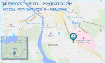 ODDZIAŁ PSYCHIATRYCZNY B - WOJEWÓDZKI SZPITAL PSYCHIATRYCZNY - UL. JAROSŁAWA DĄBROWSKIEGO 19,  ANDRYCHÓW
