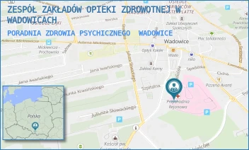 PORADNIA ZDROWIA PSYCHICZNEGO - ZESPÓŁ ZAKŁADÓW OPIEKI ZDROWOTNEJ W WADOWICACH - UL. KARMELICKA 5,  WADOWICE