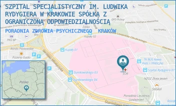 PORADNIA ZDROWIA PSYCHICZNEGO - SZPITAL SPECJALISTYCZNY IM. LUDWIKA RYDYGIERA W KRAKOWIE SPÓŁKA Z OGRANICZONĄ ODPOWIEDZIALNOŚCIĄ - OS. ZŁOTEJ JESIENI 1,  KRAKÓW