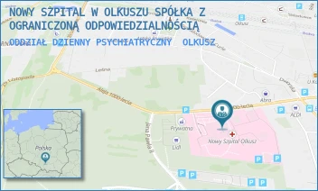 ODDZIAŁ DZIENNY PSYCHIATRYCZNY - NOWY SZPITAL W OLKUSZU SPÓŁKA Z OGRANICZONĄ ODPOWIEDZIALNOŚCIĄ - AL. 1000-LECIA 13,  OLKUSZ