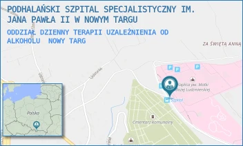 ODDZIAŁ DZIENNY TERAPII UZALEŻNIENIA OD ALKOHOLU - PODHALAŃSKI SZPITAL SPECJALISTYCZNY IM. JANA PAWŁA II W NOWYM TARGU - UL. SZPITALNA 14,  NOWY TARG