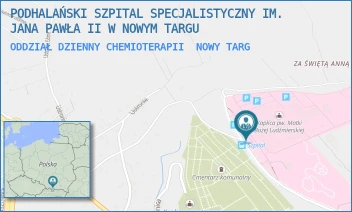 ODDZIAŁ DZIENNY CHEMIOTERAPII - PODHALAŃSKI SZPITAL SPECJALISTYCZNY IM. JANA PAWŁA II W NOWYM TARGU - UL. SZPITALNA 14,  NOWY TARG