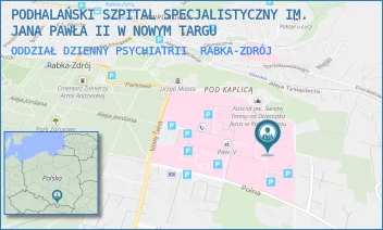ODDZIAŁ DZIENNY PSYCHIATRII - PODHALAŃSKI SZPITAL SPECJALISTYCZNY IM. JANA PAWŁA II W NOWYM TARGU - UL. PROFESORA RUDNIKA 3B,  RABKA-ZDRÓJ