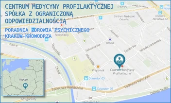 PORADNIA ZDROWIA PSYCHICZNEGO - CENTRUM MEDYCYNY PROFILAKTYCZNEJ SPÓŁKA Z OGRANICZONĄ ODPOWIEDZIALNOŚCIĄ - UL. BOLESŁAWA KOMOROWSKIEGO 12,  KRAKÓW-KROWODRZA