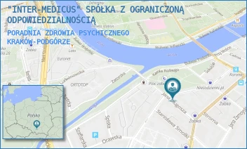 PORADNIA ZDROWIA PSYCHICZNEGO - "INTER-MEDICUS" SPÓŁKA Z OGRANICZONĄ ODPOWIEDZIALNOŚCIĄ - UL. PLAC SERKOWSKIEGO 10,  KRAKÓW-PODGÓRZE
