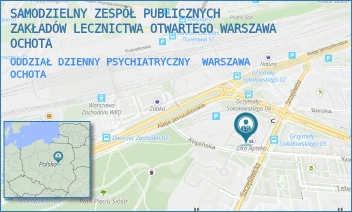 ODDZIAŁ DZIENNY PSYCHIATRYCZNY - SAMODZIELNY ZESPÓŁ PUBLICZNYCH ZAKŁADÓW LECZNICTWA OTWARTEGO WARSZAWA OCHOTA - SZCZĘŚLIWICKA 36,  WARSZAWA OCHOTA