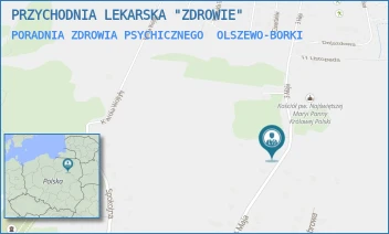 PORADNIA ZDROWIA PSYCHICZNEGO - PRZYCHODNIA LEKARSKA "ZDROWIE" - 3 MAJA 4,  OLSZEWO-BORKI