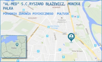 PORADNIA ZDROWIA PSYCHICZNEGO - "AL-MED" S.C.RYSZARD BŁAŻEWICZ, MONIKA PALKA - ŻWIRKI I WIGURY 2,  PUŁTUSK