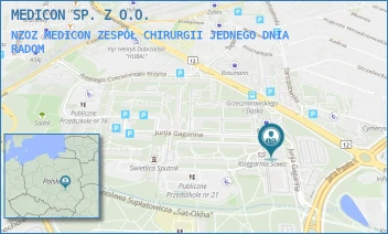 NZOZ MEDICON ZESPÓŁ CHIRURGII JEDNEGO DNIA - MEDICON SP. Z O.O. - GAGARINA 1,  RADOM
