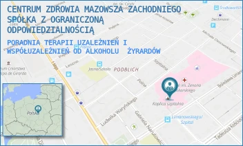 PORADNIA TERAPII UZALEŻNIEŃ I WSPÓŁUZALEŻNIEŃ OD ALKOHOLU - CENTRUM ZDROWIA MAZOWSZA ZACHODNIEGO SPÓŁKA Z OGRANICZONĄ ODPOWIEDZIALNOŚCIĄ - LIMANOWSKIEGO 30,  ŻYRARDÓW