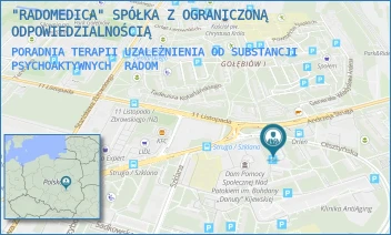 PORADNIA TERAPII UZALEŻNIENIA OD SUBSTANCJI PSYCHOAKTYWNYCH - "RADOMEDICA" SPÓŁKA Z OGRANICZONĄ ODPOWIEDZIALNOŚCIĄ - OLSZTYŃSKA 39,  RADOM