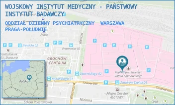 ODDZIAŁ DZIENNY PSYCHIATRYCZNY - WOJSKOWY INSTYTUT MEDYCZNY - PAŃSTWOWY INSTYTUT BADAWCZY - SZASERÓW 128,  WARSZAWA PRAGA-POŁUDNIE