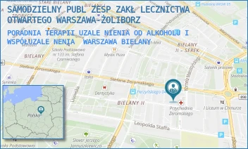 PORADNIA TERAPII UZALENIENIA OD ALKOHOLU I WSPÓŁUZALENENIA - SPZZLO WARSZAWA ŻOLIBORZ-BIELANY - EROMSKIEGO 13,  WARSZAWA BIELANY