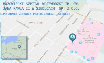 PORADNIA ZDROWIA PSYCHICZNEGO - MAZOWIECKI SZPITAL WOJEWÓDZKI IM. ŚW. JANA PAWŁA II W SIEDLCACH  SP. Z O.O. - PONIATOWSKIEGO 26,  SIEDLCE