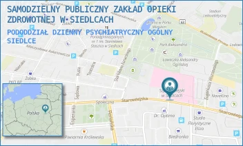 PODODDZIAŁ DZIENNY PSYCHIATRYCZNY OGÓLNY - SAMODZIELNY PUBLICZNY ZAKŁAD OPIEKI ZDROWOTNEJ W SIEDLCACH - STAROWIEJSKA 15,  SIEDLCE