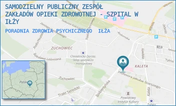PORADNIA ZDROWIA PSYCHICZNEGO - SAMODZIELNY PUBLICZNY ZESPÓŁ ZAKŁADÓW OPIEKI ZDROWOTNEJ - SZPITAL W IŁŻY - BODZENTYŃSKA 17,  IŁŻA