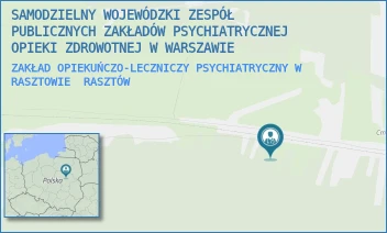 ZAKŁAD OPIEKUŃCZO-LECZNICZY PSYCHIATRYCZNY W RASZTOWIE - SAMODZIELNY WOJEWÓDZKI ZESPÓŁ PUBLICZNYCH ZAKŁADÓW PSYCHIATRYCZNEJ OPIEKI ZDROWOTNEJ W WARSZAWIE - 46,  RASZTÓW